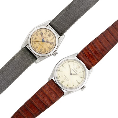 Lot 1787 - Two Stainless Steel 'Oyster Perpetual' Wristwatches, Rolex