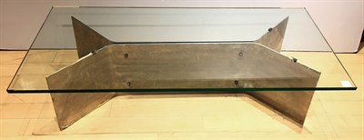 Lot 492 - Contemporary Design Glass and Aluminum Low...