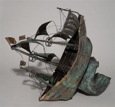 Lot 91 - Henry Hudson's 'Half Moon' Patinated Bronze...