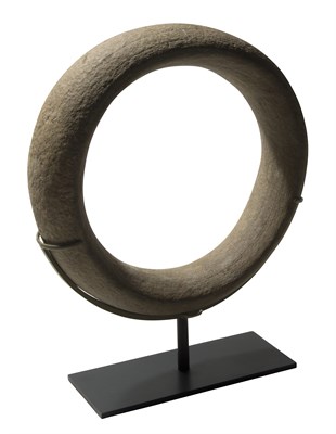 Lot 131 - Taino Ceremonial Stone Collar on Stand Height...