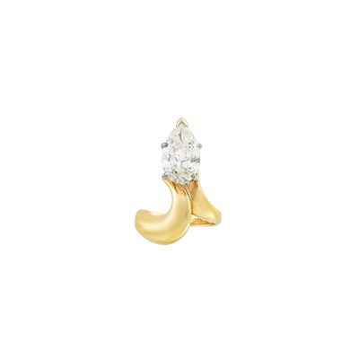Lot 124 - Two-Color Gold and Diamond Ring