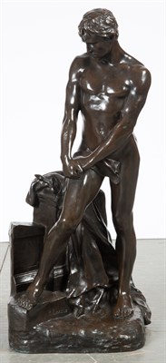 Lot 378 - French Patinated Bronze Figure of a Youthful...