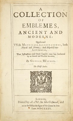 Lot 96 - WITHER, GEORGE A collection of emblemes,...