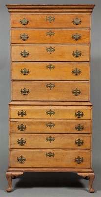 Lot 223 - Queen Anne Maple Chest on Chest With five...