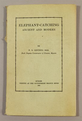 Lot 254 - RAO, P. S. GOVINDA Elephant-Catching Ancient...