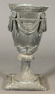 Lot 245 - Neoclassical Tôle Peinte Urn Height 33 inches.