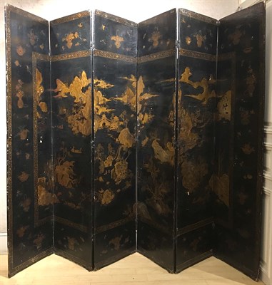 Lot 173 - Chinese Export Black Lacquer and Parcel-Gilt...