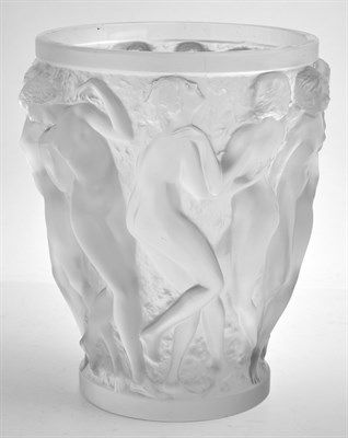 Lot 487 - Lalique Molded Glass Bacchantes Vase Height 9...