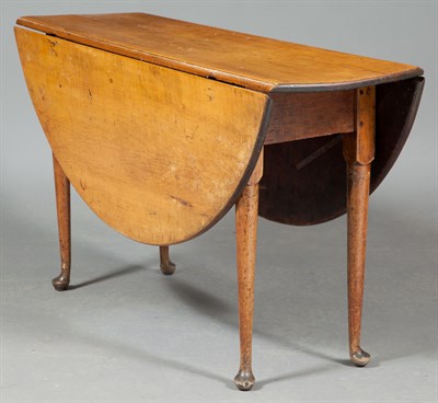 Lot 244 - Queen Anne Maple Drop-Leaf Table New England,...