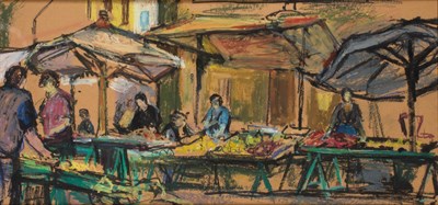Lot 11 - Arbit Blatas Lithuanian, 1908-1999 Market -...