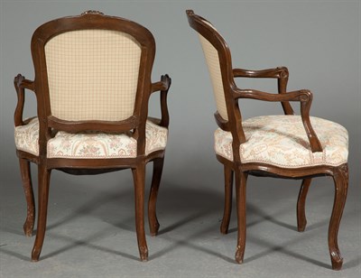 Lot 459 - Pair of Louis XV Painted Armchairs Height 36...