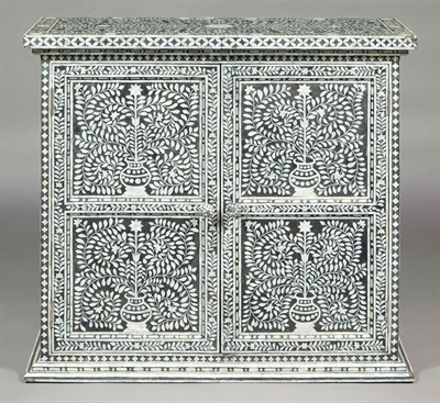 Lot 414 - Pair of Mother-of-Pearl Inlaid Wood Cabinets...