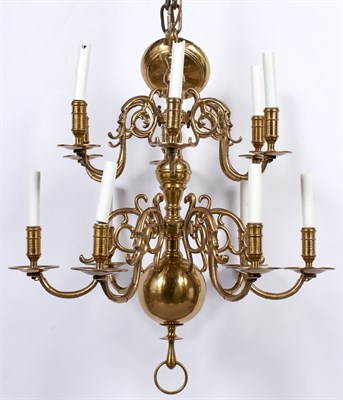 Lot 195 - Dutch Baroque Style Brass Twelve-Light...