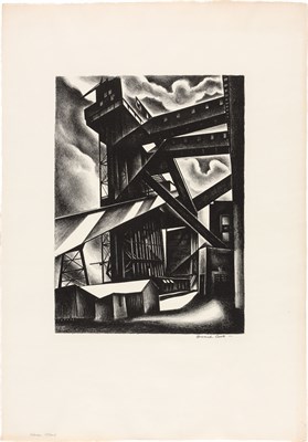 Lot 35 - Howard Cook EDISON PLANT (D. 127) Lithograph,...