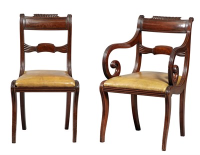 Lot 351 - Set of Eight Regency Mahogany and...