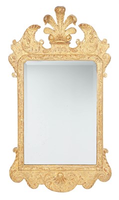 Lot 239 - George II Gilt-Gesso Mirror The beveled...