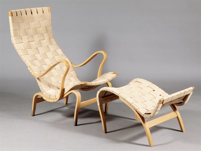 Lot 306 - Bruno Mathsson Bentwood and Jute Straps...