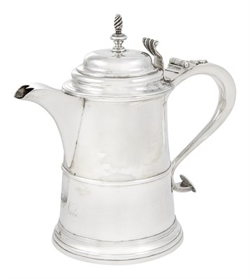 Lot 313 - American Colonial Silver Tankard Benjamin Burt,...