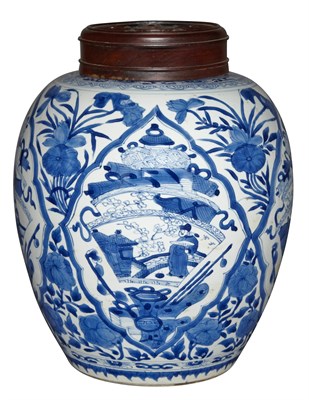 Lot 178 - Large Chinese Blue and White Glazed Porcelain...