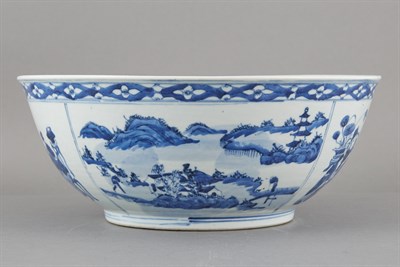 Lot 197 - Chinese Blue and White Glazed Porcelain Bowl...