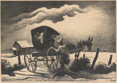 Lot 9 - Thomas Hart Benton GATESIDE CONVERSATION (F....
