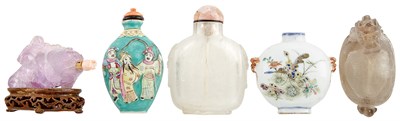Lot 315 - Group of Five Chinese Snuff Bottles Qing...
