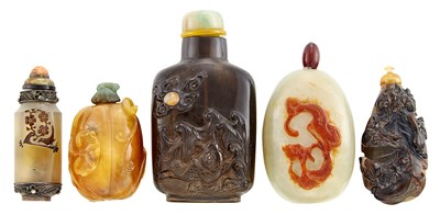 Lot 314 - Group of Five Chinese Snuff Bottles Qing...