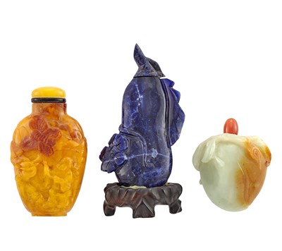 Lot 313 - Group of Three Chinese Snuff Bottles Qing...