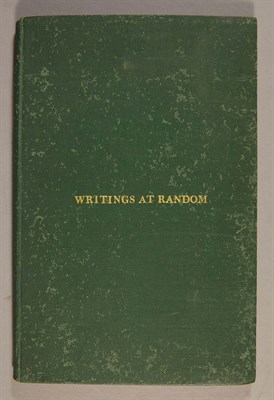 Lot 112 - FIELD, D. M. Writings at Random. Jodhpur: The...
