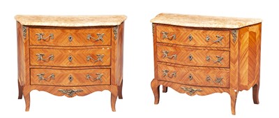 Lot 139 - Pair of Louis XV Style Tulipwood, Gilt-Metal...