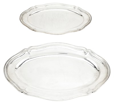 Lot 268 - Two Continental Silver Graduated Platters...