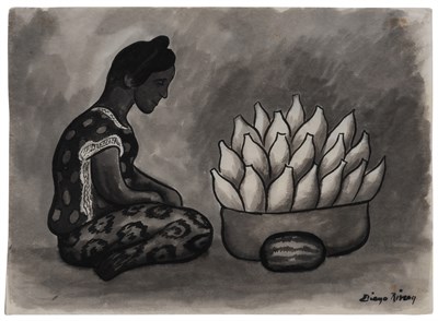 Lot 1003 - Diego Rivera Mexican, 1886-1957 Fruit Vendor...