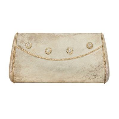 Lot 609 - Silver, Gold and Diamond Evening Clutch