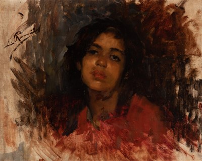 Lot 1018 - Leopoldo Romanach Cuban, 1862-1951 Portrait of...