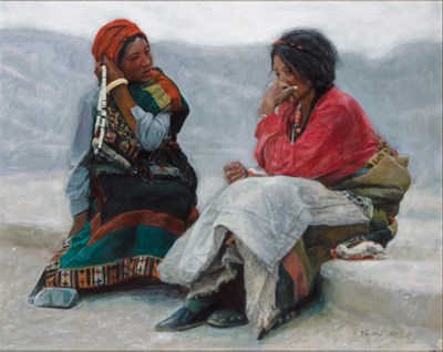 Lot 97 - Jian Wu Chinese, b. 1942 Two Women, 1992...
