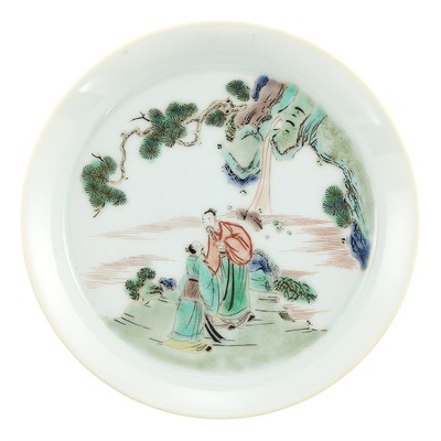 Lot 187 - Chinese Famille Verte Glazed Porcelain Dish...