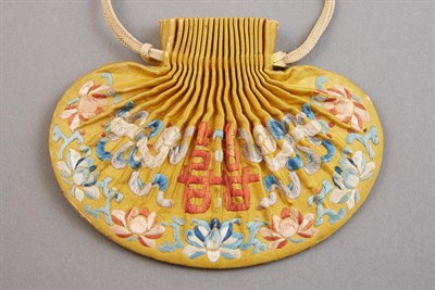 Lot 213 - Chinese Embroidered Purse 18th Century The...