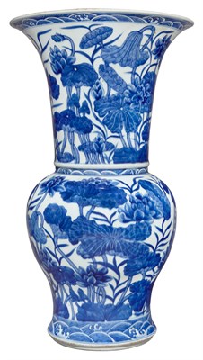 Lot 222 - Pair of Chinese Blue and White Glazed...