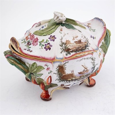Lot 410 - Marseille Faience Tureen and Cover Dated 1778...