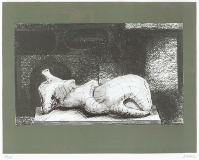 Lot 118 - Henry Moore RECLINING FIGURE ON ARCHITECTURAL...