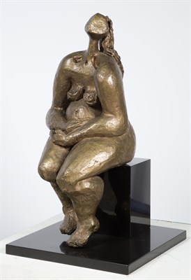 Lot 321 - Gilt-Bronze and Polished Black Marble Figure...
