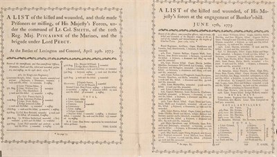 Lot 2 - [AMERICAN REVOLUTION] Printed broadsheet...