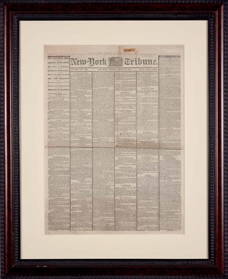 Lot 33 - [LINCOLN ASSASSINATION] New York Tribune dated...