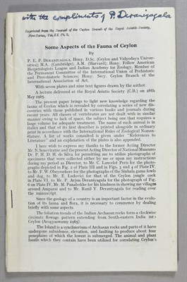 Lot 93 - DERANIYAGALA, P. E. P. Some Aspects of the...