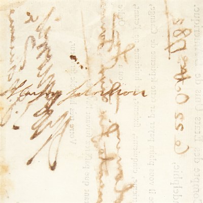Lot 42 - SALOMON, HAYM Endorsing signature on check...