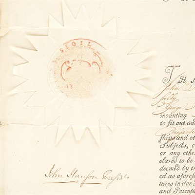 Lot 15 - HANSON, JOHN Document signed as President of...