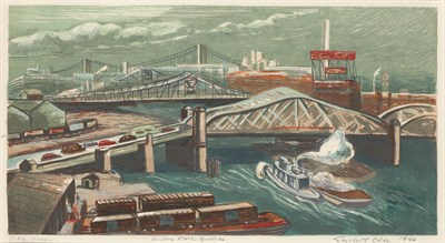 Lot 107 - Elizabeth Olds (1896- 1991) HARLEM RIVER...