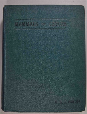 Lot 242 - PHILLIPS, W. W. A. Manual of the Mammals of...