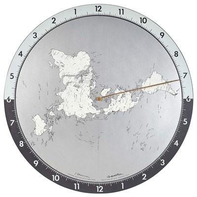 Lot 351 - Tom Shannon Metal Synchronous World Clock No....