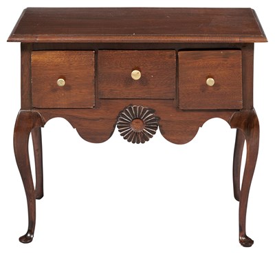 Lot 253 - Queen Anne Style Mahogany Miniature Lowboy...